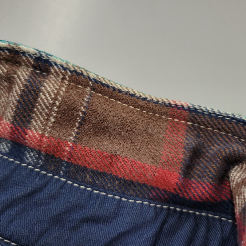 【中古品】【メンズ】 SAMURAI OVERALLS サムライオーバーオールズ HEAVY WESTERN CHECK SHIRT SNL11-02A ヘビー ウエスタン チェックシャツ 長袖 145-261004-as-03-izu サイズ：L カラー：マルチカラー 万代Net店