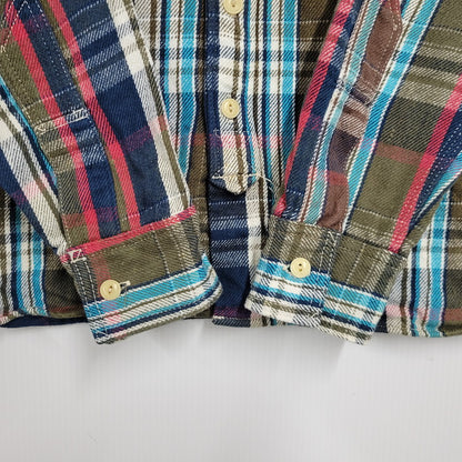 【中古品】【メンズ】 SAMURAI OVERALLS サムライオーバーオールズ HEAVY WESTERN CHECK SHIRT SNL11-02A ヘビー ウエスタン チェックシャツ 長袖 145-261004-as-03-izu サイズ：L カラー：マルチカラー 万代Net店