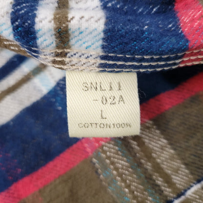 【中古品】【メンズ】 SAMURAI OVERALLS サムライオーバーオールズ HEAVY WESTERN CHECK SHIRT SNL11-02A ヘビー ウエスタン チェックシャツ 長袖 145-261004-as-03-izu サイズ：L カラー：マルチカラー 万代Net店