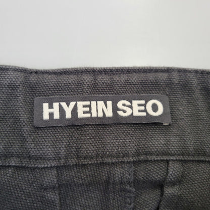 【中古品】【メンズ】 HYEIN SEO へインソ CURVED FLAP POCKET WITH PLEATS CARGO PANTS カーブド フラップ ポケット ウィズ プリーツ カーゴ パンツ ボトムス ズボン 153-261005-cs-04-izu サイズ：2 カラー：ブラック 万代Net店