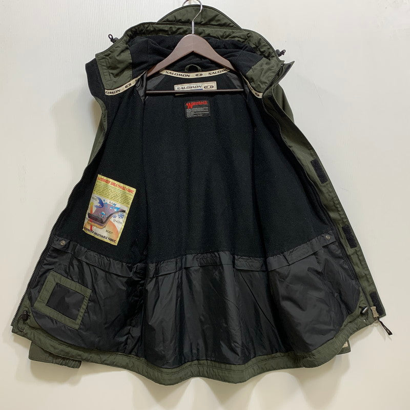 【中古品】【メンズ】 SALOMON サロモン WARMTECH MOUNTAIN JACKET マウンテンジャケット アウター 146-261006-sm-07-izu サイズ：M カラー：カーキ 万代Net店
