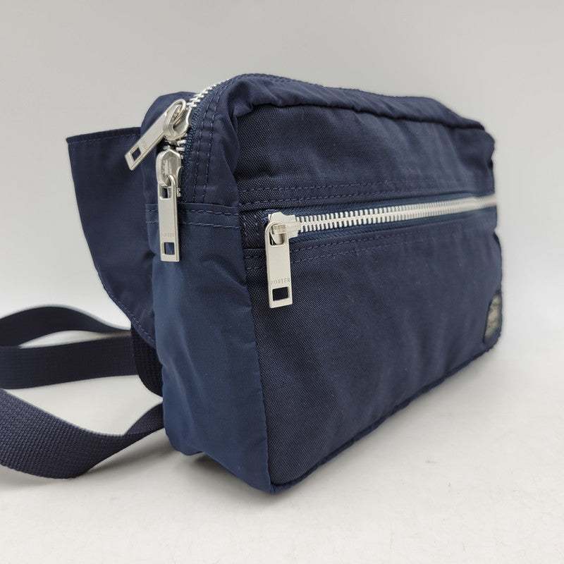【中古品】【メンズ/レディース】 PORTER ポーター TERRA WAIST POUCH テラ ウエストポーチ バッグ カバン 鞄 188-261008-as-27-izu カラー：ネイビー 万代Net店