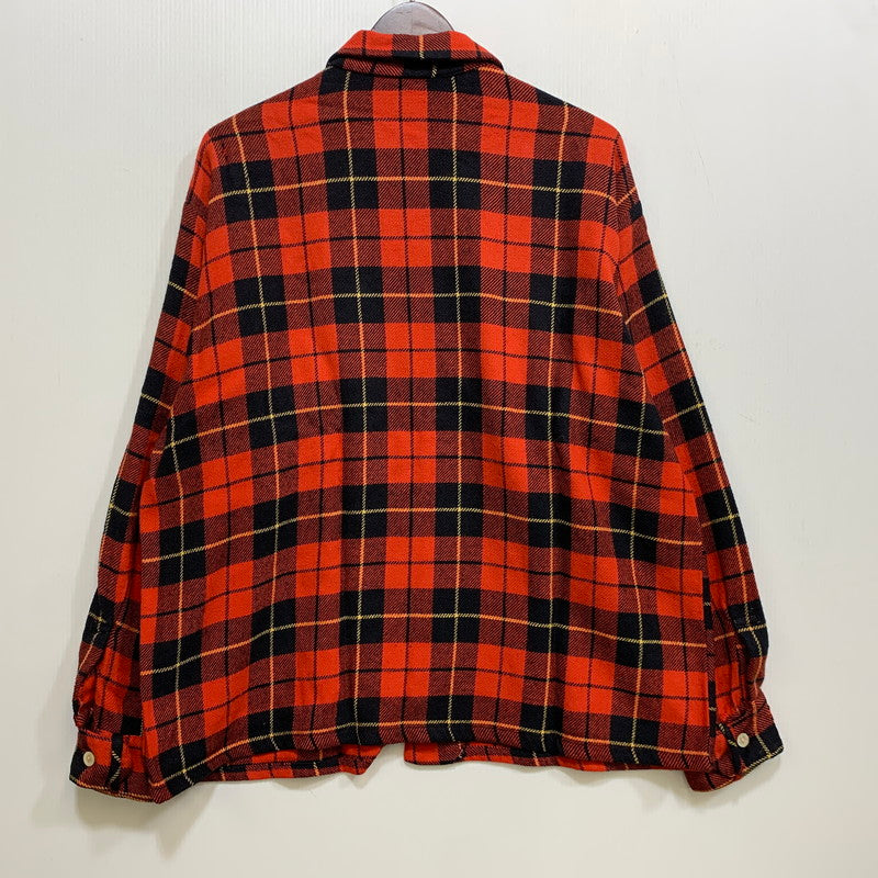 【中古品】【メンズ】 LEIGHTON レイトン TORONTO トロント WOOL CHECK SHIRT ウール チェック シャツ 長袖 146-261006-sm-06-izu サイズ：L カラー：レッド 万代Net店