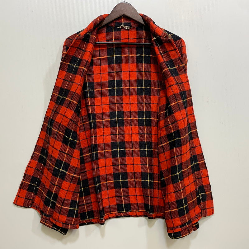 【中古品】【メンズ】 LEIGHTON レイトン TORONTO トロント WOOL CHECK SHIRT ウール チェック シャツ 長袖 146-261006-sm-06-izu サイズ：L カラー：レッド 万代Net店