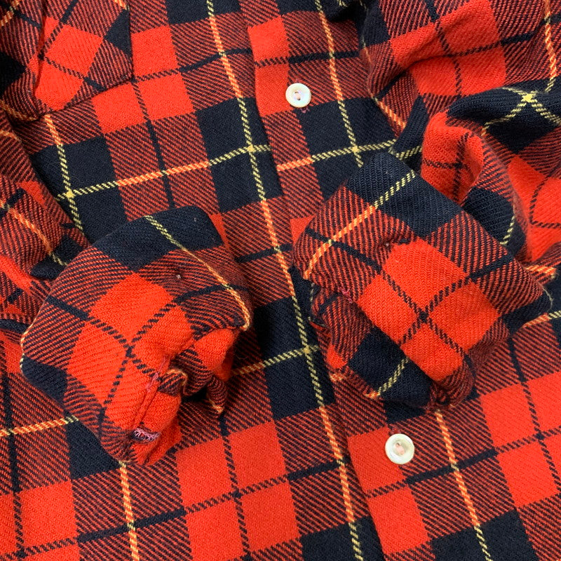 【中古品】【メンズ】 LEIGHTON レイトン TORONTO トロント WOOL CHECK SHIRT ウール チェック シャツ 長袖 146-261006-sm-06-izu サイズ：L カラー：レッド 万代Net店
