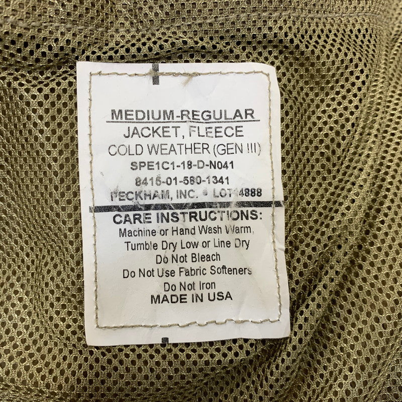 【中古品】【メンズ】 ECWCS エクワックス 8415-01-580-1341 POLARTEC FLEECE JACKET フリースジャケット アウター 146-261010-sm-07-izu サイズ：M-S カラー：コヨーテブラウン 万代Net店