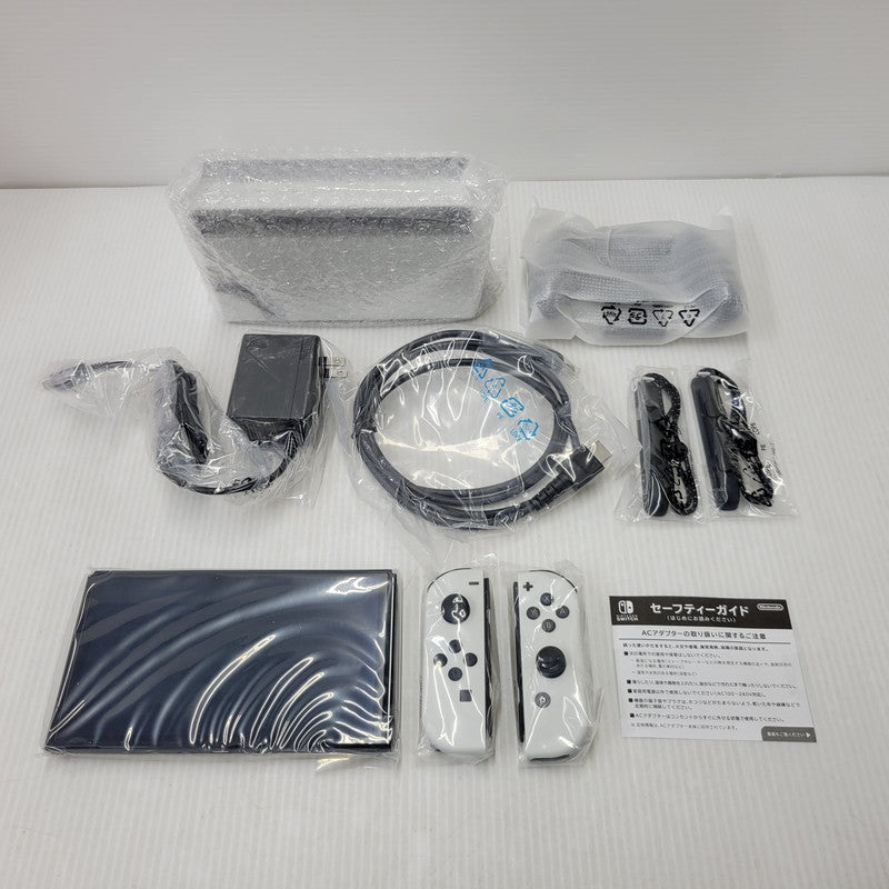 【中古美品】 【未使用】【ゲーム】Nintendo Switch (有機ELモデル) Joy-Con(L)/(R) ホワイト HEG-S-KAAAA(JPN) 任天堂 ニンテンドースイッチ 本体 034-261004-as-10-izu 万代Net店