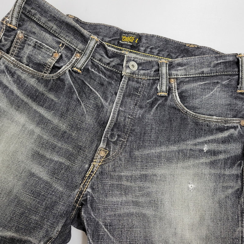 【中古品】【メンズ】 COOTIE クーティー BUTTON FLY SELVEDGE BLACK DENIM PANTS ボタンフライ セルビッジ ブラックデニムパンツ 153-261008-as-18-izu サイズ：L カラー：ブラック 万代Net店