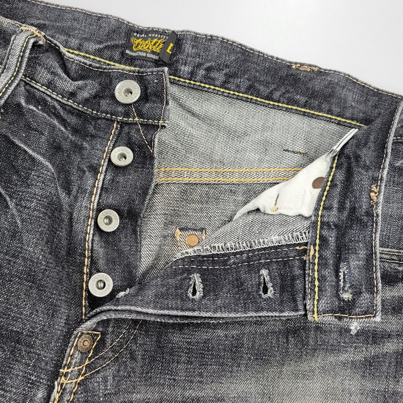 【中古品】【メンズ】 COOTIE クーティー BUTTON FLY SELVEDGE BLACK DENIM PANTS ボタンフライ セルビッジ ブラックデニムパンツ 153-261008-as-18-izu サイズ：L カラー：ブラック 万代Net店