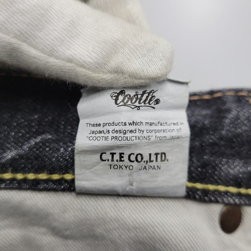 【中古品】【メンズ】 COOTIE クーティー BUTTON FLY SELVEDGE BLACK DENIM PANTS ボタンフライ セルビッジ ブラックデニムパンツ 153-261008-as-18-izu サイズ：L カラー：ブラック 万代Net店