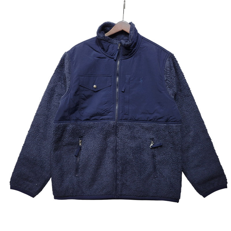 【中古美品】【メンズ】 POLO RALPH LAUREN ポロ・ラルフローレン MNPOKNI16823817 HYBRID FLEECE JACKET ハイブリッド フリース ジャケット アウター 147-261005-cs-10-izu サイズ：L カラー：ネイビー 万代Net店