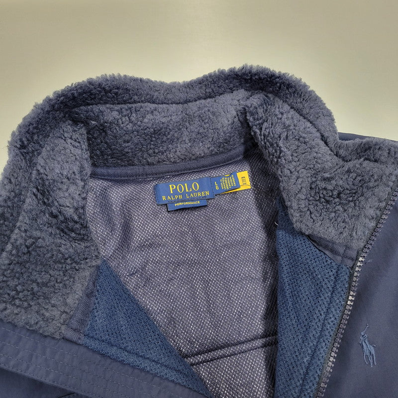 【中古美品】【メンズ】 POLO RALPH LAUREN ポロ・ラルフローレン MNPOKNI16823817 HYBRID FLEECE JACKET ハイブリッド フリース ジャケット アウター 147-261005-cs-10-izu サイズ：L カラー：ネイビー 万代Net店