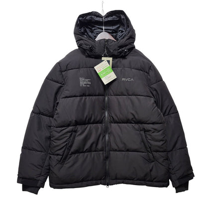【中古美品】【メンズ】 RVCA ルーカ BF042760 BACK PRINT PUFFER JKT バック プリント パファー ジャケット アウター 142-261005-cs-09-izu サイズ：L カラー：ブラック 万代Net店