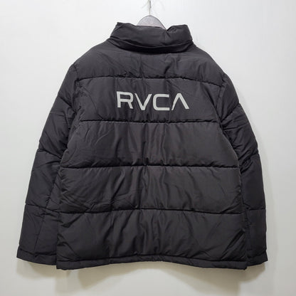 【中古美品】【メンズ】 RVCA ルーカ BF042760 BACK PRINT PUFFER JKT バック プリント パファー ジャケット アウター 142-261005-cs-09-izu サイズ：L カラー：ブラック 万代Net店