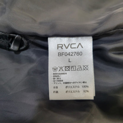 【中古美品】【メンズ】 RVCA ルーカ BF042760 BACK PRINT PUFFER JKT バック プリント パファー ジャケット アウター 142-261005-cs-09-izu サイズ：L カラー：ブラック 万代Net店