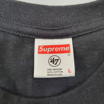 【中古品】【メンズ】 SUPREME シュプリーム×NFL エヌエフエル×RAIDERS レイダース 19SS '47 POCKET TEE ポケット Tシャツ トップス 半袖 149-261005-cs-11-izu サイズ：L カラー：ブラック 万代Net店