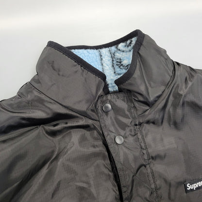 【中古品】【メンズ】 SUPREME シュプリーム 19FW REVERSIBLE BANDANA FLEECE JACKET リバーシブル バンダナ フリース ジャケット アウター 149-261005-cs-12-izu サイズ：L カラー：ライトブルー×ブラック 万代Net店