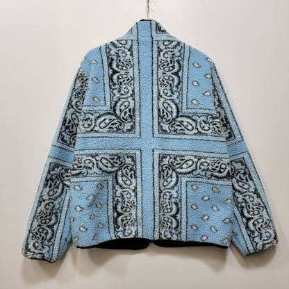 【中古品】【メンズ】 SUPREME シュプリーム 19FW REVERSIBLE BANDANA FLEECE JACKET リバーシブル バンダナ フリース ジャケット アウター 149-261005-cs-12-izu サイズ：L カラー：ライトブルー×ブラック 万代Net店