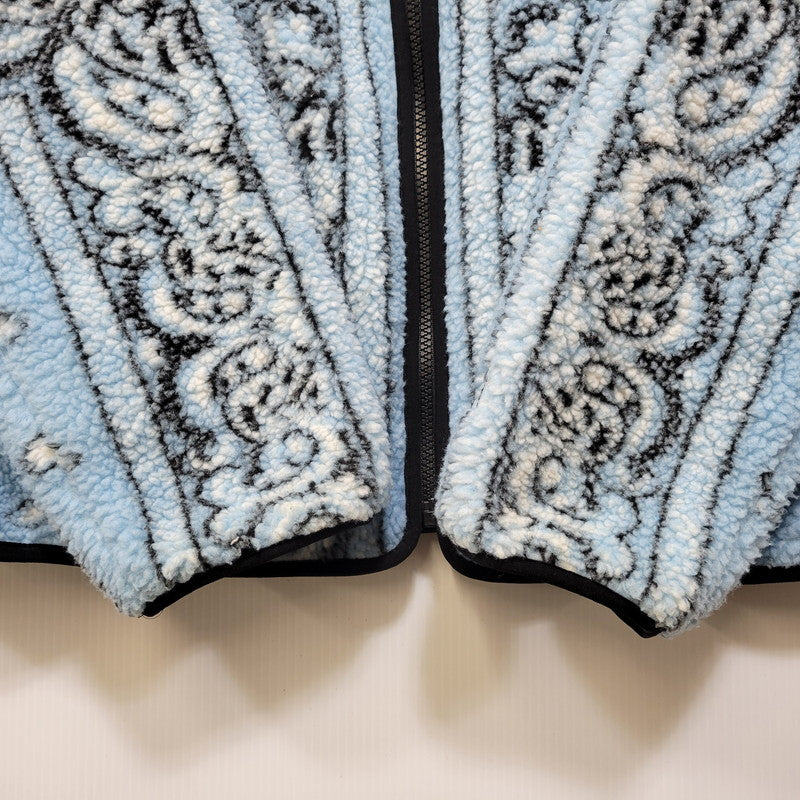 【中古品】【メンズ】 SUPREME シュプリーム 19FW REVERSIBLE BANDANA FLEECE JACKET リバーシブル バンダナ フリース ジャケット アウター 149-261005-cs-12-izu サイズ：L カラー：ライトブルー×ブラック 万代Net店