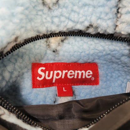 【中古品】【メンズ】 SUPREME シュプリーム 19FW REVERSIBLE BANDANA FLEECE JACKET リバーシブル バンダナ フリース ジャケット アウター 149-261005-cs-12-izu サイズ：L カラー：ライトブルー×ブラック 万代Net店