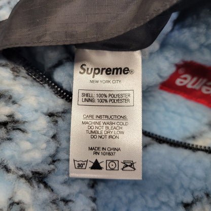【中古品】【メンズ】 SUPREME シュプリーム 19FW REVERSIBLE BANDANA FLEECE JACKET リバーシブル バンダナ フリース ジャケット アウター 149-261005-cs-12-izu サイズ：L カラー：ライトブルー×ブラック 万代Net店