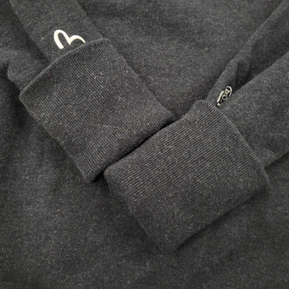 【中古品】【メンズ】 EVISU エヴィス LOGO SWEATSHIRT ロゴ スウェットシャツ トップス 145-261011-kh-14-izu サイズ：38 カラー：ブラック 万代Net店