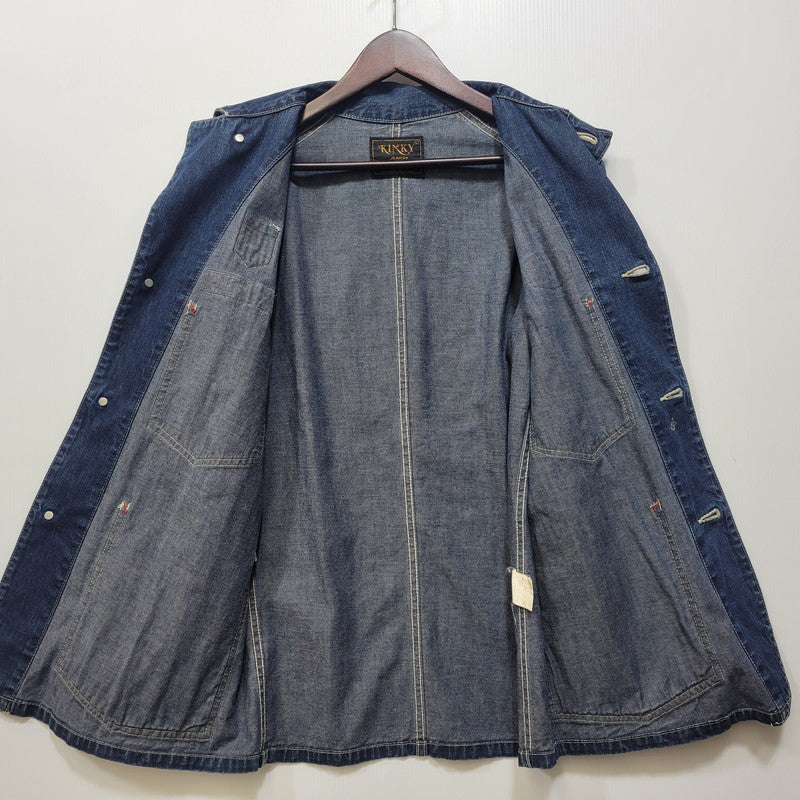 【中古品】【メンズ】 HYSTERIC GLAMOUR ヒステリックグラマー 2AB-4910 KLNKY JEANS DENIM COVER ALL デニム カバーオール アウター 140-261005-cs-01-izu サイズ：F カラー：インディゴ 万代Net店