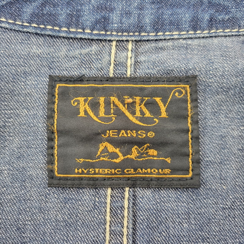 【中古品】【メンズ】 HYSTERIC GLAMOUR ヒステリックグラマー 2AB-4910 KLNKY JEANS DENIM COVER ALL デニム カバーオール アウター 140-261005-cs-01-izu サイズ：F カラー：インディゴ 万代Net店