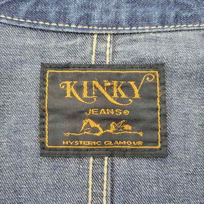【中古品】【メンズ】 HYSTERIC GLAMOUR ヒステリックグラマー 2AB-4910 KLNKY JEANS DENIM COVER ALL デニム カバーオール アウター 140-261005-cs-01-izu サイズ：F カラー：インディゴ 万代Net店