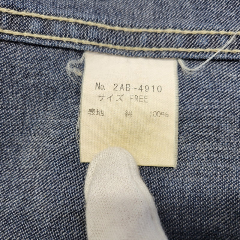 【中古品】【メンズ】 HYSTERIC GLAMOUR ヒステリックグラマー 2AB-4910 KLNKY JEANS DENIM COVER ALL デニム カバーオール アウター 140-261005-cs-01-izu サイズ：F カラー：インディゴ 万代Net店