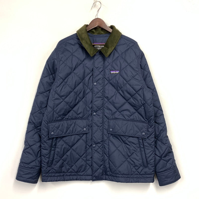 【中古品】【メンズ】 PATAGONIA パタゴニア 20735FA20 DIAMOND QUILTED JACKET ダイヤモンド キルテッド ジャケット アウター 144-261006-ya-09-izu サイズ：L カラー：ネイビー 万代Net店