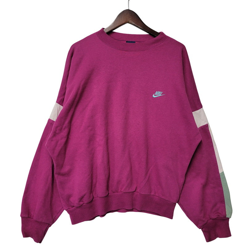 【中古品】【メンズ】 NIKE ナイキ SWEATSHIRT スウェット トレーナー ポルトガル製 紺タグ 146-261008-as-16-izu サイズ：L カラー：ピンク系 万代Net店
