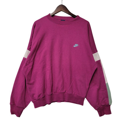 【中古品】【メンズ】 NIKE ナイキ SWEATSHIRT スウェット トレーナー ポルトガル製 紺タグ 146-261008-as-16-izu サイズ：L カラー：ピンク系 万代Net店