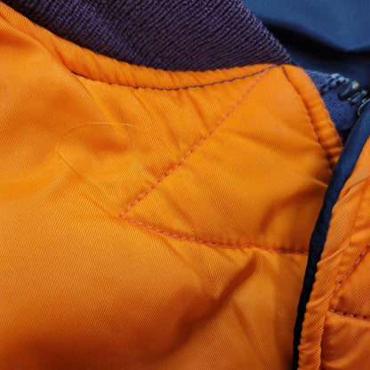 【中古品】【メンズ】 ALPHA INDUSTRIES アルファ インダストリーズ DSA100-69-C-0123 68年復刻 MA-1 FLIGHT JACKET フライト ジャケット アウター 145-261006-cs-04-izu サイズ：M カラー：ネイビー/オレンジ 万代Net店