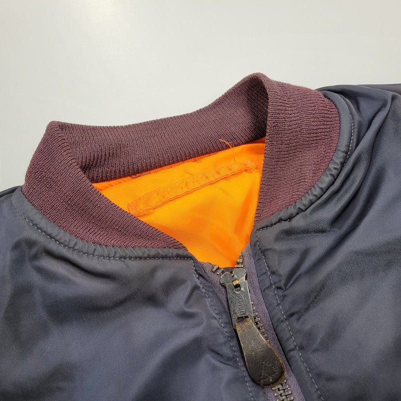 【中古品】【メンズ】 ALPHA INDUSTRIES アルファ インダストリーズ DSA100-69-C-0123 68年復刻 MA-1 FLIGHT JACKET フライト ジャケット アウター 145-261006-cs-04-izu サイズ：M カラー：ネイビー/オレンジ 万代Net店