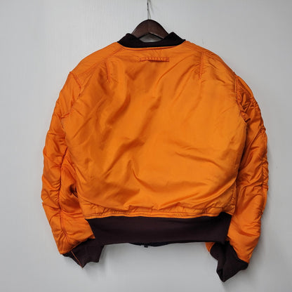 【中古品】【メンズ】 ALPHA INDUSTRIES アルファ インダストリーズ DSA100-69-C-0123 68年復刻 MA-1 FLIGHT JACKET フライト ジャケット アウター 145-261006-cs-04-izu サイズ：M カラー：ネイビー/オレンジ 万代Net店