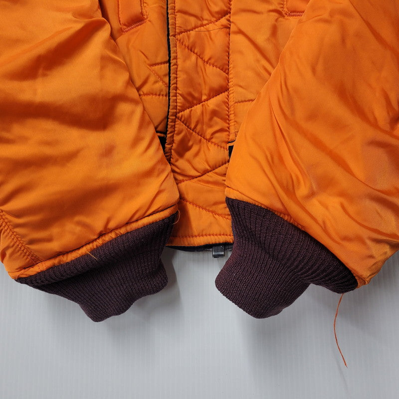 【中古品】【メンズ】 ALPHA INDUSTRIES アルファ インダストリーズ DSA100-69-C-0123 68年復刻 MA-1 FLIGHT JACKET フライト ジャケット アウター 145-261006-cs-04-izu サイズ：M カラー：ネイビー/オレンジ 万代Net店