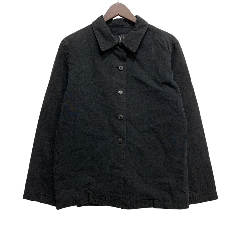 【中古品】【メンズ】 Y'S ワイズ BUTTON U JACKET ボタン ジャケット 140-261006-sm-02-izu サイズ：3 カラー：ブラック 万代Net店