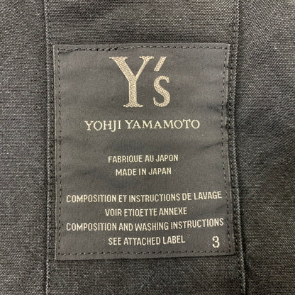 【中古品】【メンズ】 Y'S ワイズ BUTTON U JACKET ボタン ジャケット 140-261006-sm-02-izu サイズ：3 カラー：ブラック 万代Net店