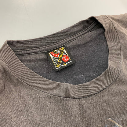【中古品】【メンズ】 3D EMBLEM エンブレム USA製 両シングル 90S ANIMAL SS TEE アニマル ショートスリープ Tシャツ トップス 半袖 146-261006-ya-11-izu サイズ：XL カラー：チャコール 万代Net店