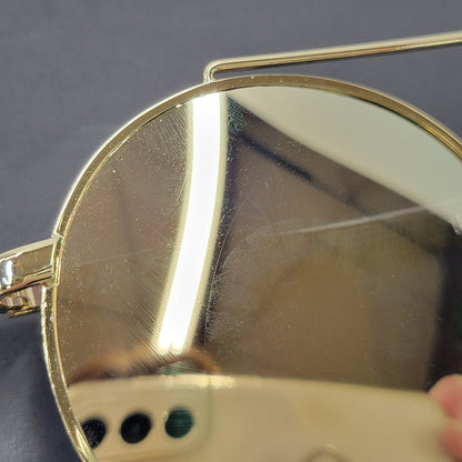 【中古品】【メンズ/レディース】 BAGARCH バガーチ MIRROR LLOYD SUNGLASS ミラー ロイド サングラス 203-261011-as-08-izu サイズ：53□23-138 カラー：ゴールド 万代Net店