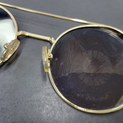 【中古品】【メンズ/レディース】 BAGARCH バガーチ MIRROR LLOYD SUNGLASS ミラー ロイド サングラス 203-261011-as-08-izu サイズ：53□23-138 カラー：ゴールド 万代Net店