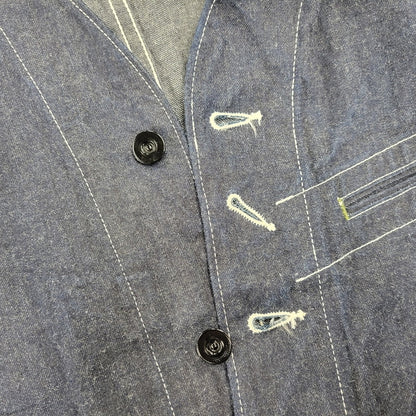 【中古品】【メンズ】 SUGARCANE シュガーケーン SC1570 11OZ BLUE DENIM WORK VEST ブルー デニム ワーク ベスト アウター 145-261005-cs-02-izu サイズ：40 カラー：インディゴ 万代Net店