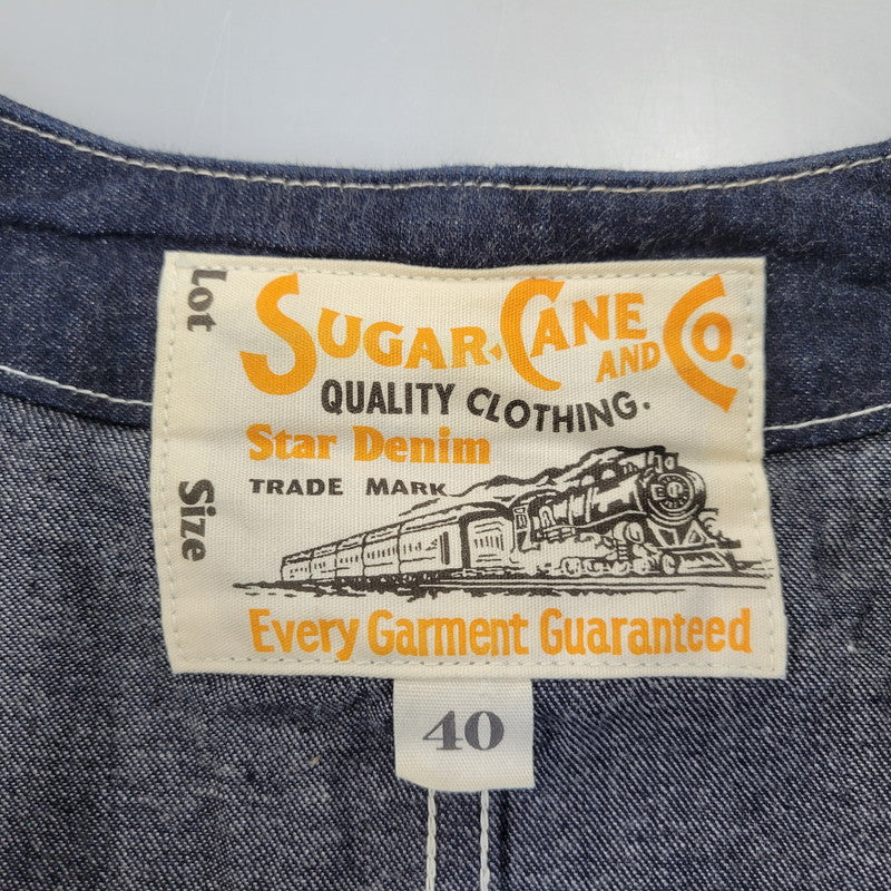 【中古品】【メンズ】 SUGARCANE シュガーケーン SC1570 11OZ BLUE DENIM WORK VEST ブルー デニム ワーク ベスト アウター 145-261005-cs-02-izu サイズ：40 カラー：インディゴ 万代Net店
