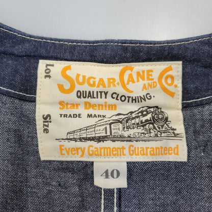 【中古品】【メンズ】 SUGARCANE シュガーケーン SC1570 11OZ BLUE DENIM WORK VEST ブルー デニム ワーク ベスト アウター 145-261005-cs-02-izu サイズ：40 カラー：インディゴ 万代Net店