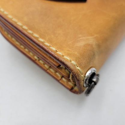 【中古品】【メンズ】 SAAD サード SUNSYMBOL CONCHO LEATHER BIKERS WALLET サンシンボル コンチョ レザー バイカーズ ウォレット 財布 長財布 200-261006-cs-19-izu カラー：キャメル 万代Net店