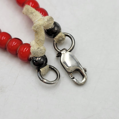 【中古品】【メンズ】 SAAD サード 925 EAGLE＆FEATHER CUSTOM NECKLACE イーグル フェザー カスタム ネックレス アクセサリー 191-261006-cs-20-izu カラー：レッド×シルバー 万代Net店