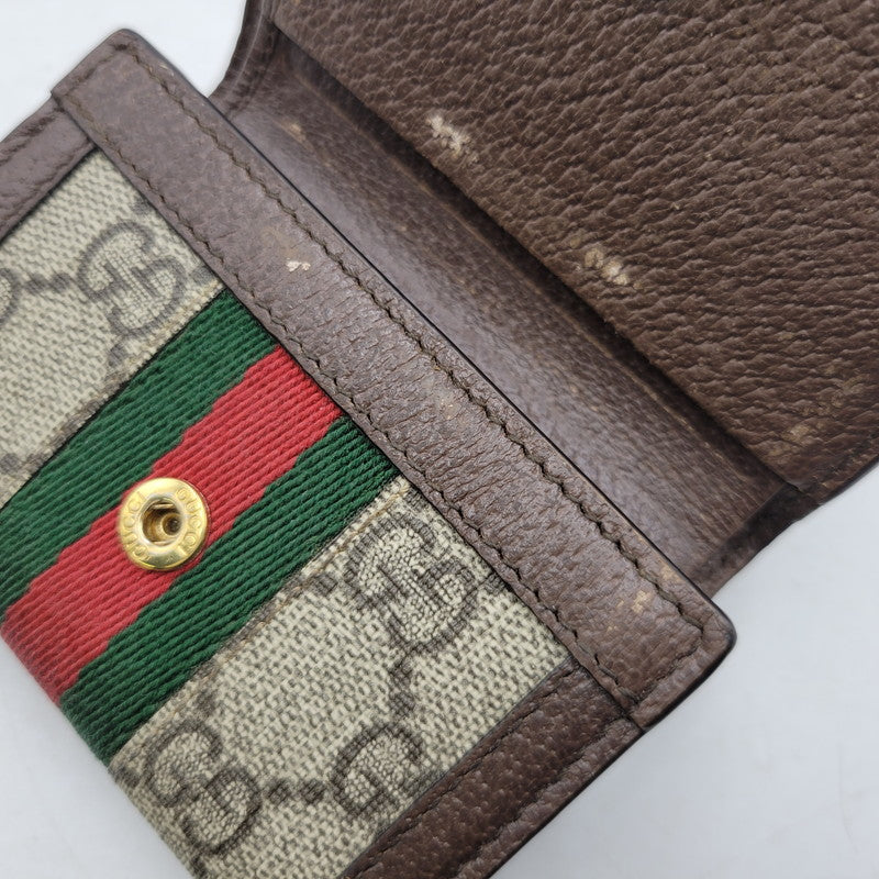【中古品】【メンズ/レディース】 GUCCI グッチ 644334 GGスプリーム オフィディア 三つ折り財布 財布 181-261006-cs-18-izu カラー：ブラウン 万代Net店