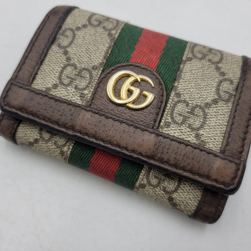 【中古品】【メンズ/レディース】 GUCCI グッチ 644334 GGスプリーム オフィディア 三つ折り財布 財布 181-261006-cs-18-izu カラー：ブラウン 万代Net店