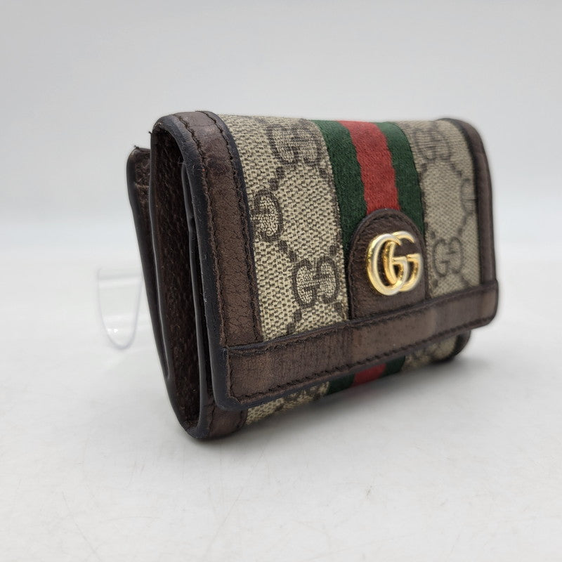 【中古品】【メンズ/レディース】 GUCCI グッチ 644334 GGスプリーム オフィディア 三つ折り財布 財布 181-261006-cs-18-izu カラー：ブラウン 万代Net店
